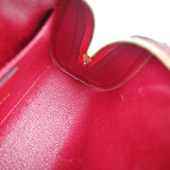 LOUIS VUITTON LV Logo Dauphine PM Pouch Bag Epi Leather Red - Picture 9 of 16